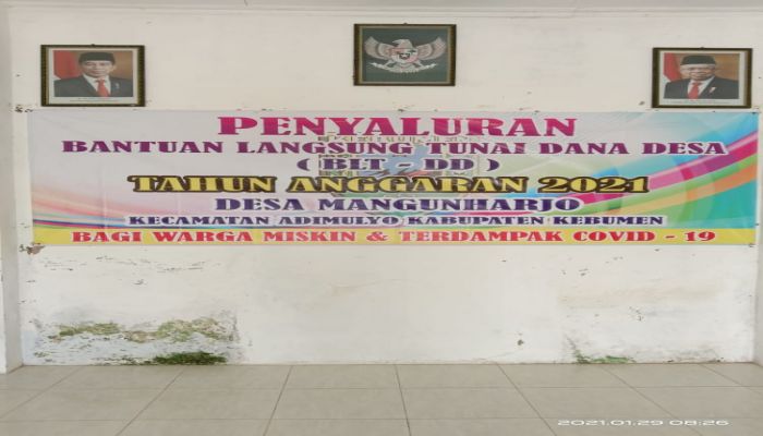 PENYALURAN BANTUAN LANGSUNG TUNAI DANA DESA ( BLT-DD) TAHAP 1 TAHUN 2021