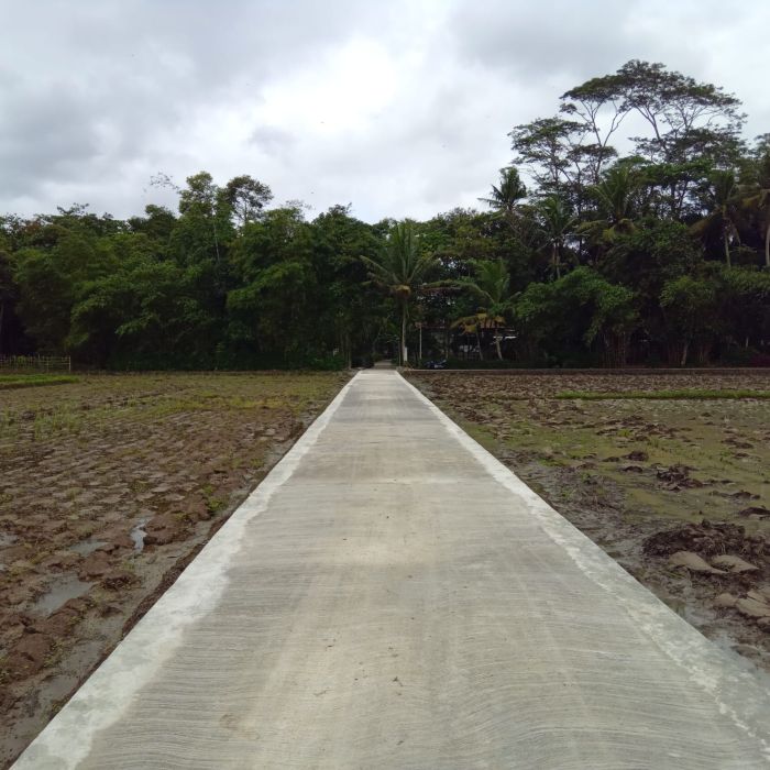 PEMBANGUNAN BANTUAN PC RABAT BETON JALAN USAHA TANI RW 01 02