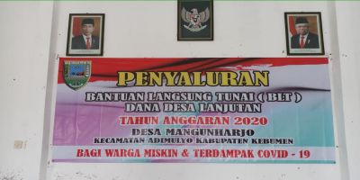 Penyaluran Bantuan Langsung Tunai ( BLT ) Dana Desa Tahun Anggaran 2020 Desa mangunharjo